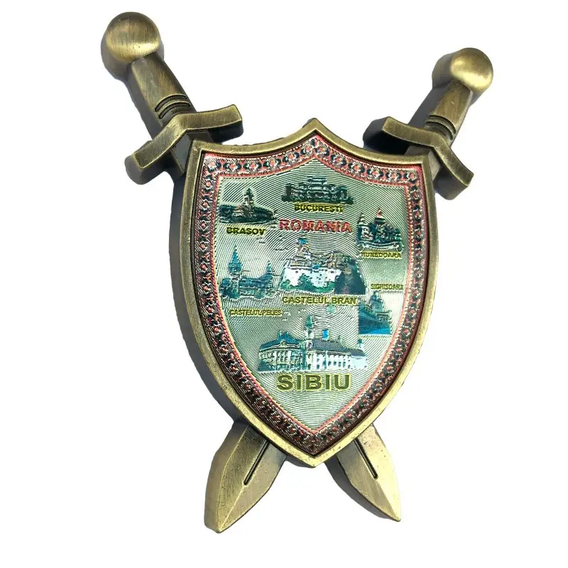Romania, magnet model platosa, din metal